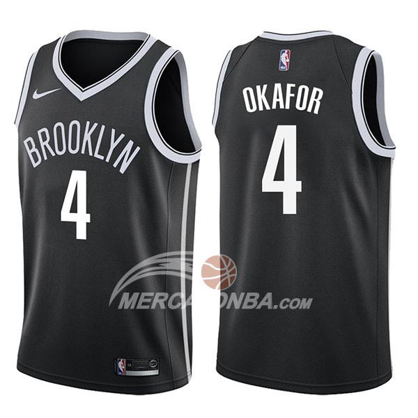 Maglia NBA Brooklyn Nets Jahlil Okafor Icon 2017-18 Nero
